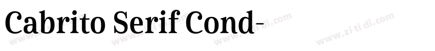 Cabrito Serif Cond字体转换